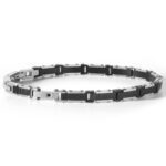 Bracciale Cross Acciaio PVD Nero Comete Uomo UBR 889