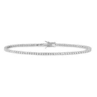 bracciale tennis argento e zirconi bianchi bra 175 m 17