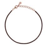 bracciale tennis diludo argento rose zirconi neri brtcrn
