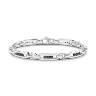 bracciale zancan argento spinelli neri esb226