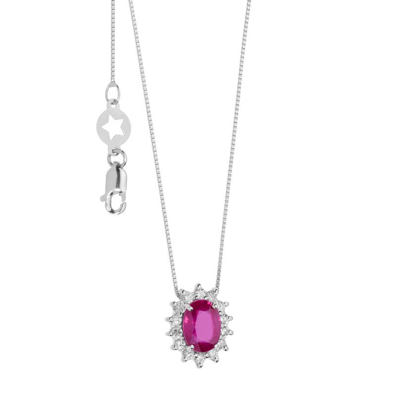 girocollo comete regina oro diamanti rubini glb 1565