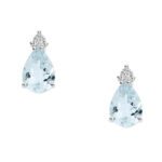 orecchini comete fantasia di acquamarina oro diamanti orq 242
