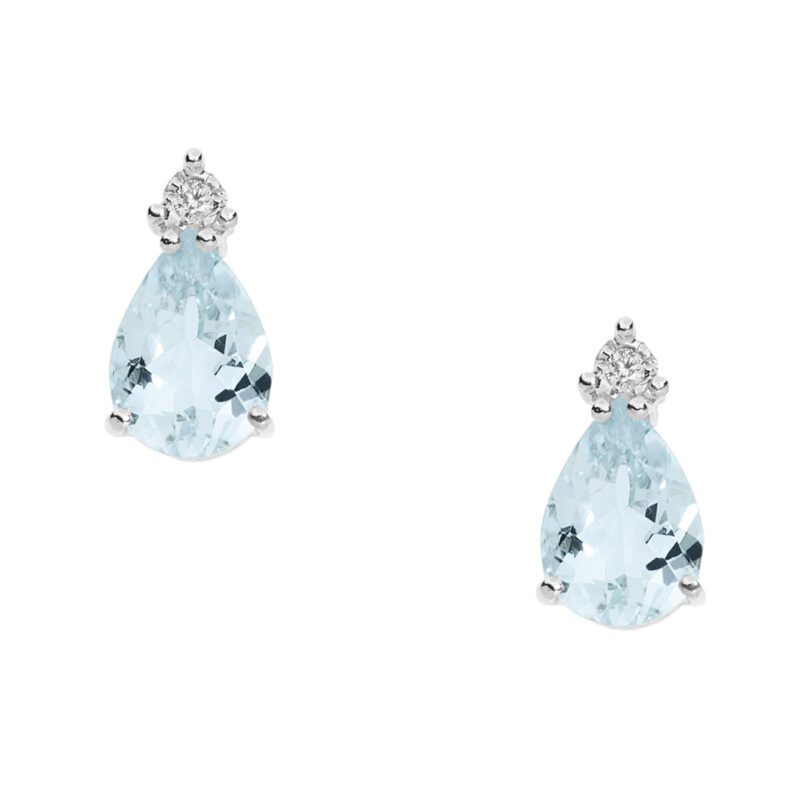 orecchini comete fantasia di acquamarina oro diamanti orq 242