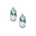 orecchini lobo comete fantasia di acquamarina oro diamanti orq 227