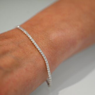 Prenotazione Bracciale Saldato Tennis Argento 925‰ e Zirconi Bianchi