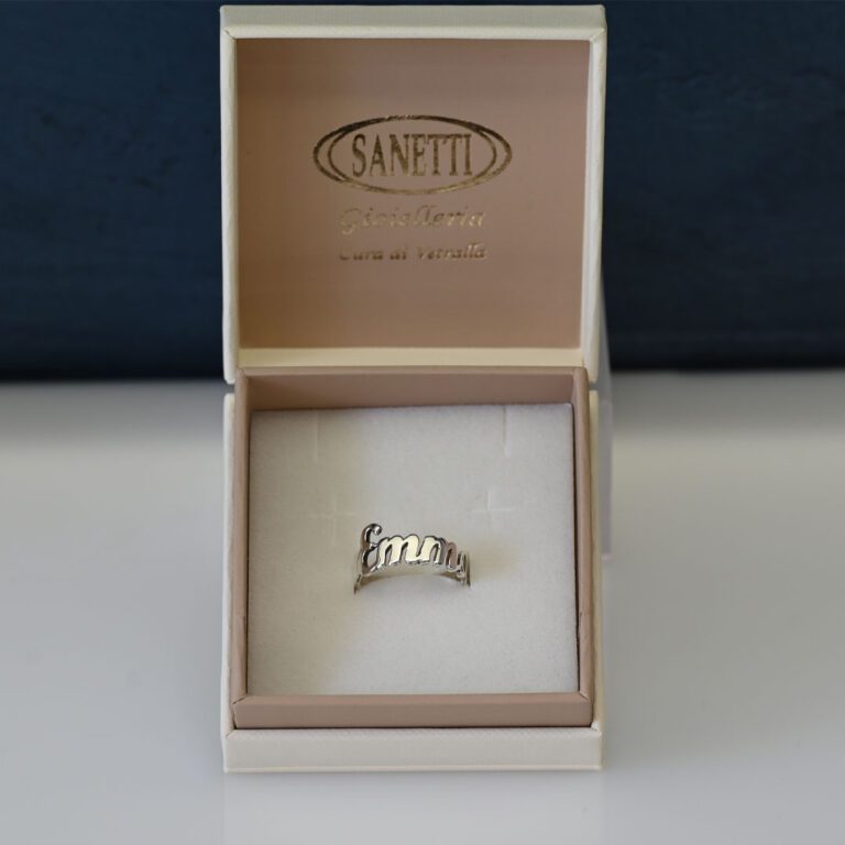 anello gioielli sanetti nome argento 925