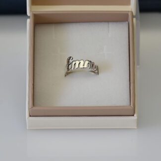 anello gioielli sanetti nome argento 925 dettaglio