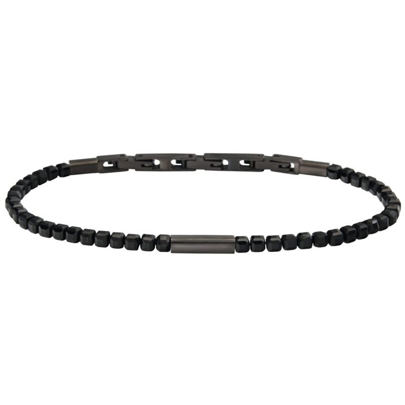 bracciale breil priam acciaio grafite e spinello nero tj3645
