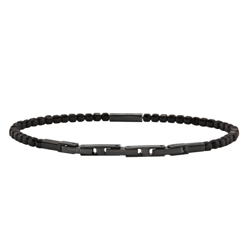 bracciale breil priam acciaio grafite e spinello nero tj3645 chiusura