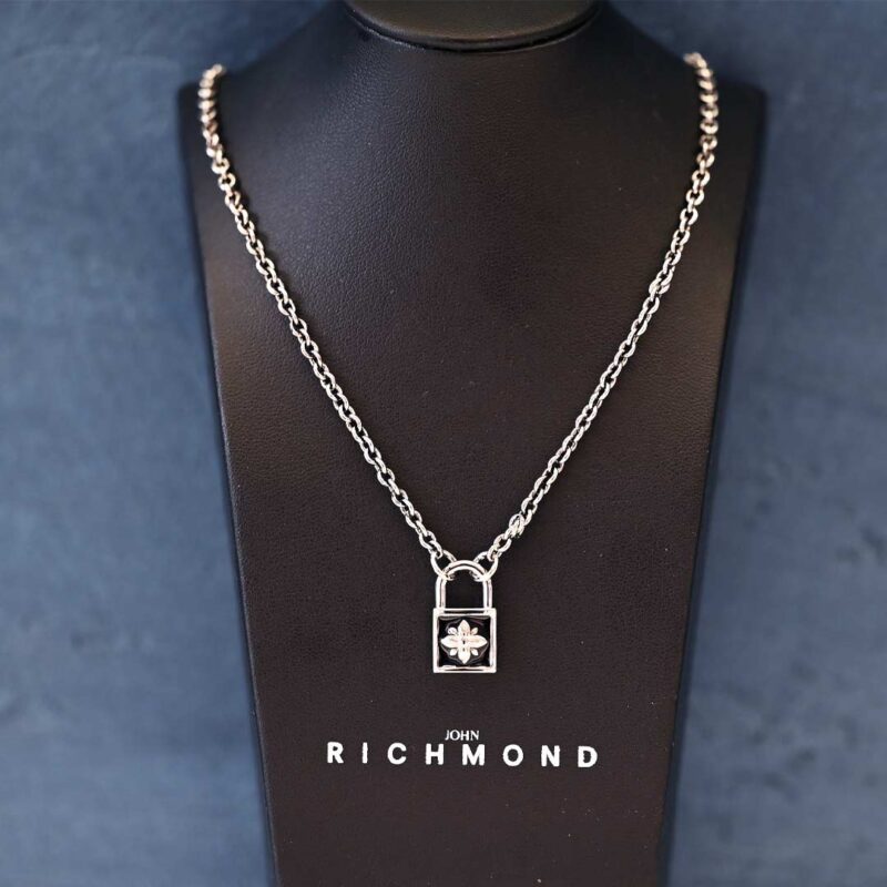collana-john-richmond-lock-bronzo-jrlp01bw collana john richmond lock bronzo jrlp01bw