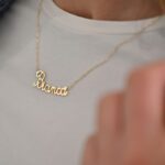collana nome oro 18k bianca