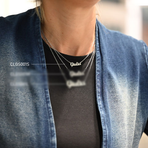 collana nome oro 18k grandezza oro