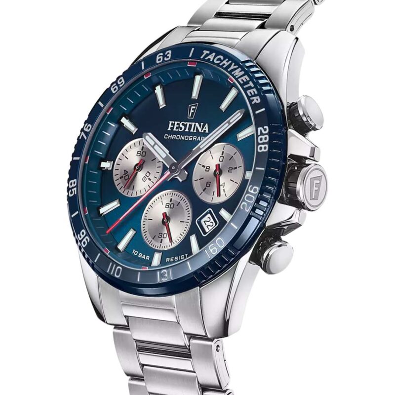 orologio cronografo festina blu f20560/2 dettaglio cassa