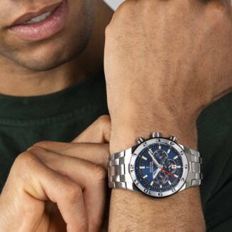 orologio cronografo festina chrono bike blu f20670/1 indosso
