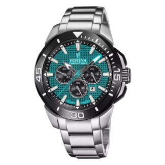 orologio cronografo festina chrono bike verde acqua f20641/3