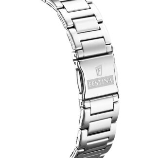 orologio solo tempo festina boyfriend argentato e acciaio f16719/1 dettaglio cinturino
