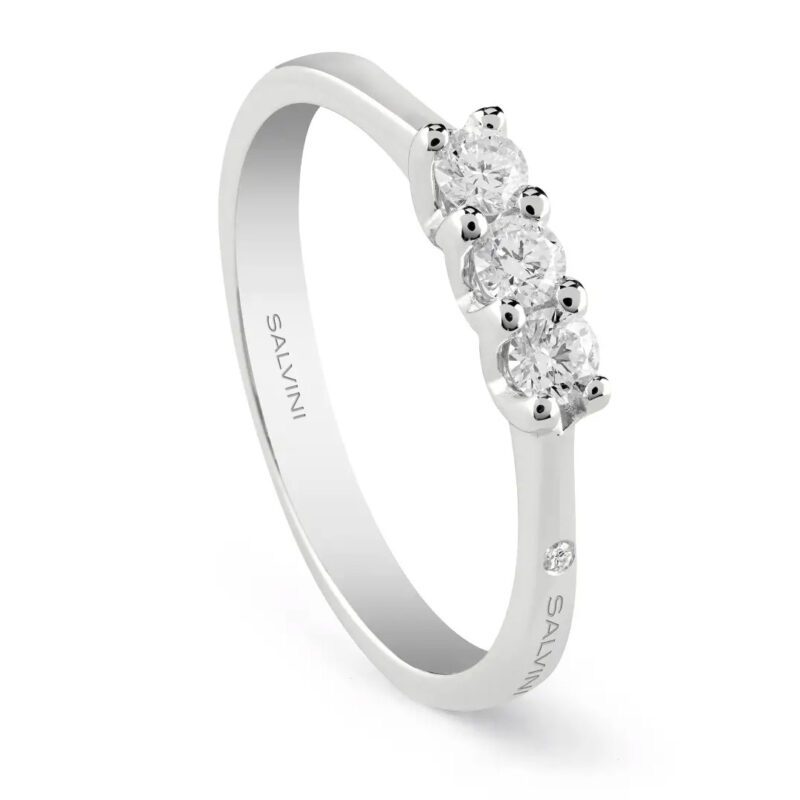 Anello Gioiello Trilogy Salvini Oro Bianco Diamanti 20068920