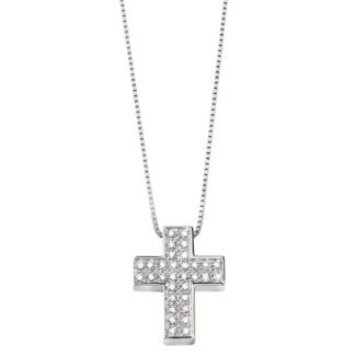 Collana Gioiello Croce Salvini Oro Bianco Diamanti 20067606