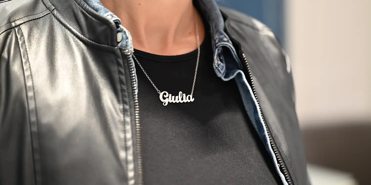 collana in argento 925 con nome Giulia