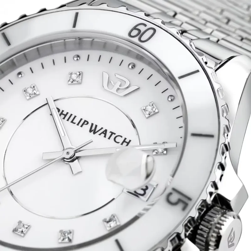 orologio-philip-watch-caribe-diving-acciaio-diamanti-r8253597636-dettaglio-quadrante orologio philip watch caribe diving acciaio diamanti r8253597636 dettaglio quadrante