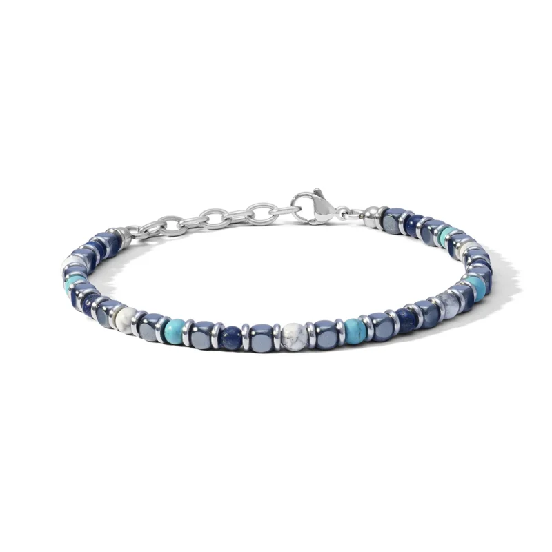 bracciale-comete-acciaio-agata-blu-aulite-bianca-turchese-ematite-ubr-1199 bracciale comete acciaio agata blu aulite bianca turchese ematite ubr 1199