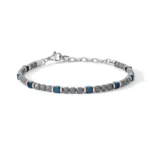 bracciale comete acciaio ematite pvd blu rose ubr 1225