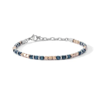 bracciale comete acciaio ematite pvd blu rose ubr 1226