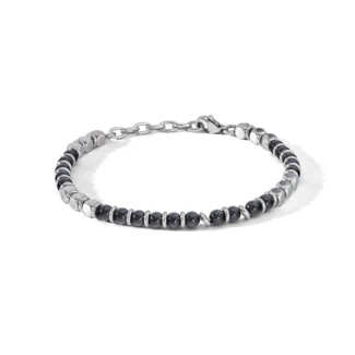 bracciale comete acciaio lucido onice nero ubr 1103