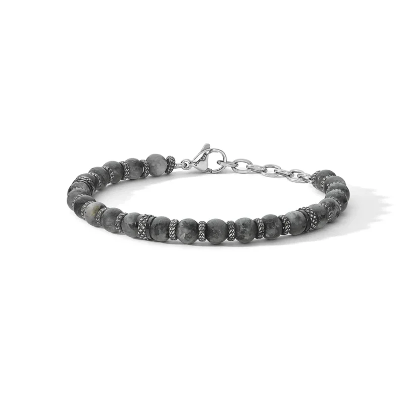 bracciale-comete-acciaio-pvd-gun-metal-labradorite-grigia-ubr-1246 bracciale comete acciaio pvd gun metal labradorite grigia ubr 1246