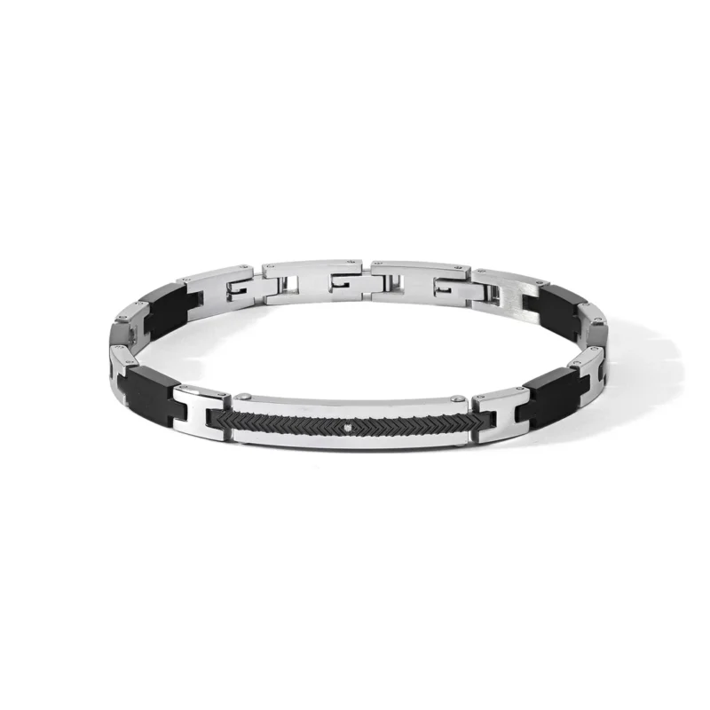 bracciale-comete-acciaio-pvd-nero-sabbiato-zircone-bianco-ubr-1182 bracciale comete acciaio pvd nero sabbiato zircone bianco ubr 1182