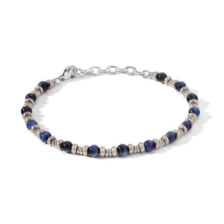 bracciale comete acciaio pvd rose agata blu ubr 1138