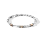 bracciale comete acciaio pvd rose diamanti bianchi ubr 1114