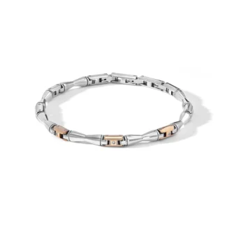 bracciale comete acciaio pvd rose diamanti bianchi ubr 1114