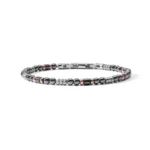 bracciale comete gioielli uomo district acciaio pvd rose ematite nera ubr 926