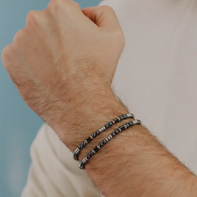 bracciale-comete-gioielli-uomo-district-acciaio-pvd-rose-ematite-nera-ubr-926-indosso bracciale comete gioielli uomo district acciaio pvd rose ematite nera ubr 926 indosso