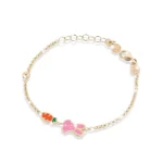 bracciale fortuna coniglietto e carota oro giallo lebebe pmg030