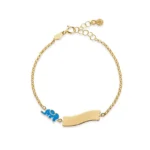 bracciale fortuna elefantino targhetta oro giallo lebebe PMG034 B
