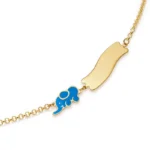 bracciale fortuna elefantino targhetta oro giallo lebebe PMG034 B dettaglio
