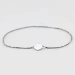 bracciale saldato argento 925 charm medaglia