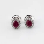 orecchini salvini gioielli dora oro binaco 18kt diamanti e rubini 20057648