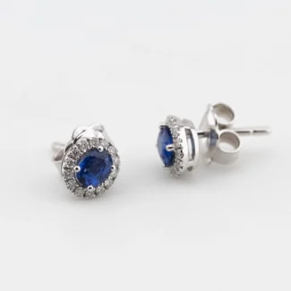 Orecchini Salvini Gioielli Dora Oro Binaco 18Kt Diamanti e Zaffiri 20057650