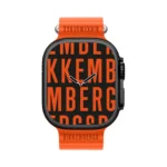 orologio smartwatch bikkembergs alluminio cassa nera e cinturino silicone arancio 49mm bk12-12