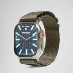 orologio smartwatch bikkembergs alluminio e nylon verde militare 49mm bk11-8n