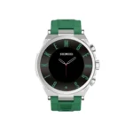 orologio smartwatch bikkembergs cassa silver cinturino silicone verde amoled 46mm bk-gt504