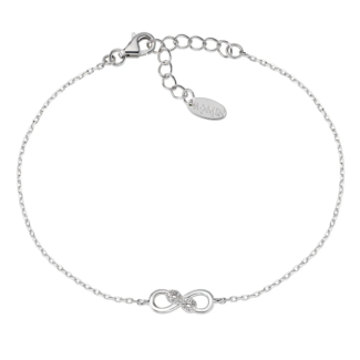 Bracciale Amen Doppio Infinito Argento 925 e Zirconi Bianchi BRININBBZ