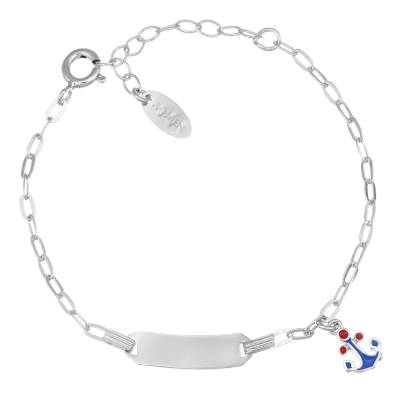 bracciale-amen-junior-personalizzabile-con-ancora-argento-925-brjtaanb Bracciale Amen Junior Personalizzabile con Ancora Argento 925 BRJTAANB