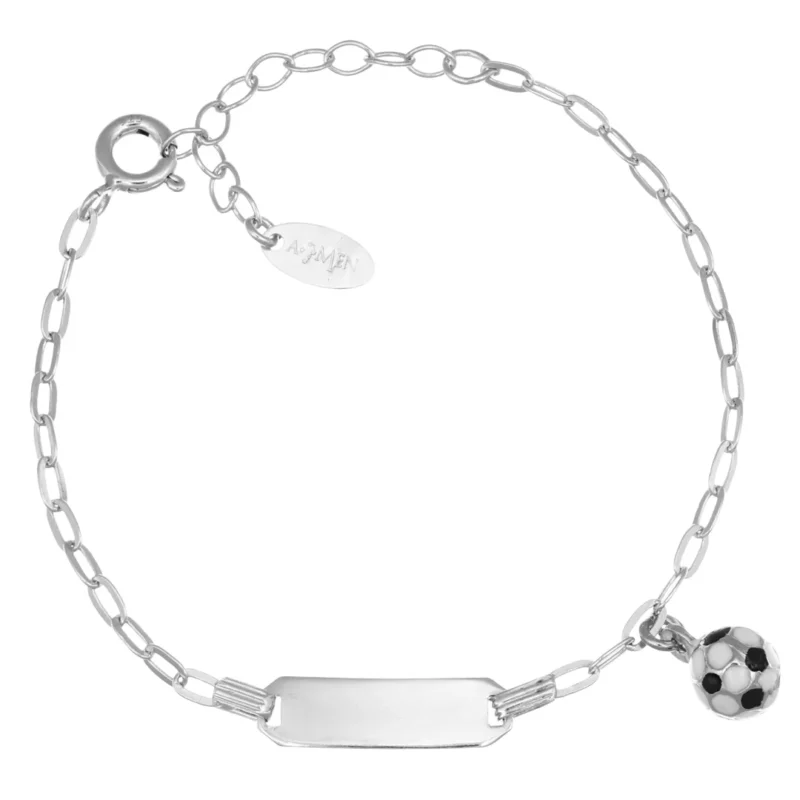 bracciale-amen-junior-personalizzabile-con-pallone-argento-925-rodio-brjtapab Bracciale Amen Junior Personalizzabile con Pallone Argento 925 Rodio BRJTAPAB