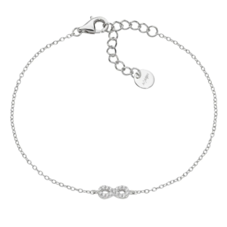 bracciale amen mini infinito pave argento 925 brinpbbz3