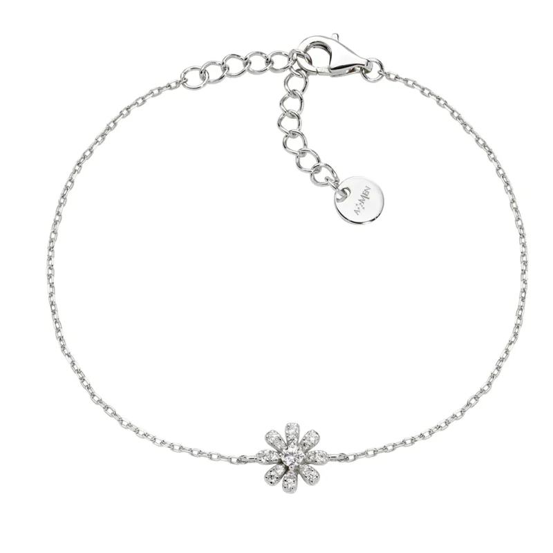bracciale amen mini margherita pave argento 925 brfipbbz3