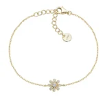 bracciale amen mini margherita pave argento 925 dorato brfipgbz3